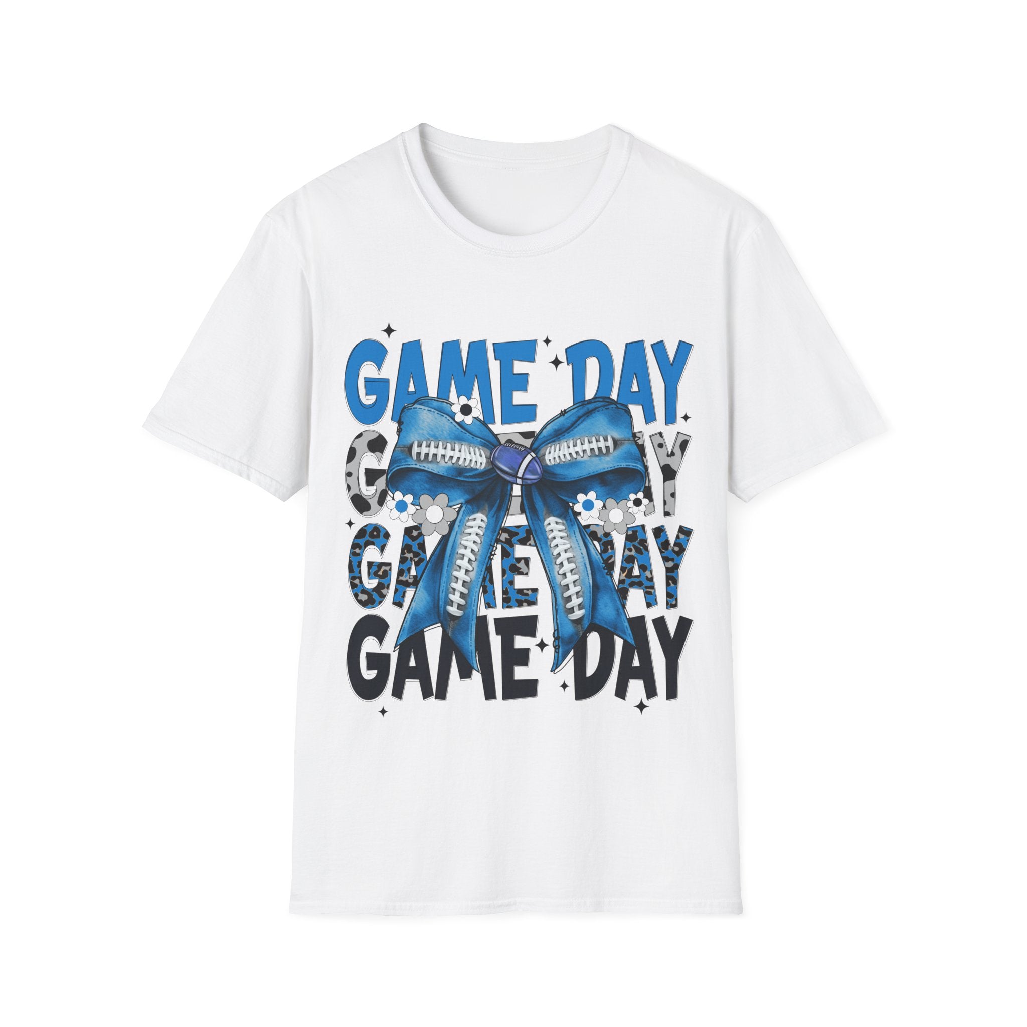 Game Day T-Shirt — Blue Football Bow