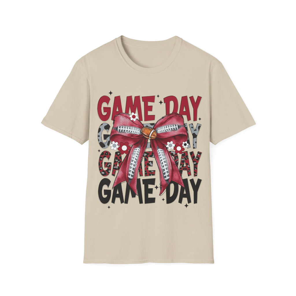 Game Day Football Bow T-Shirt — Women’s Cheer & Tailgate Tee