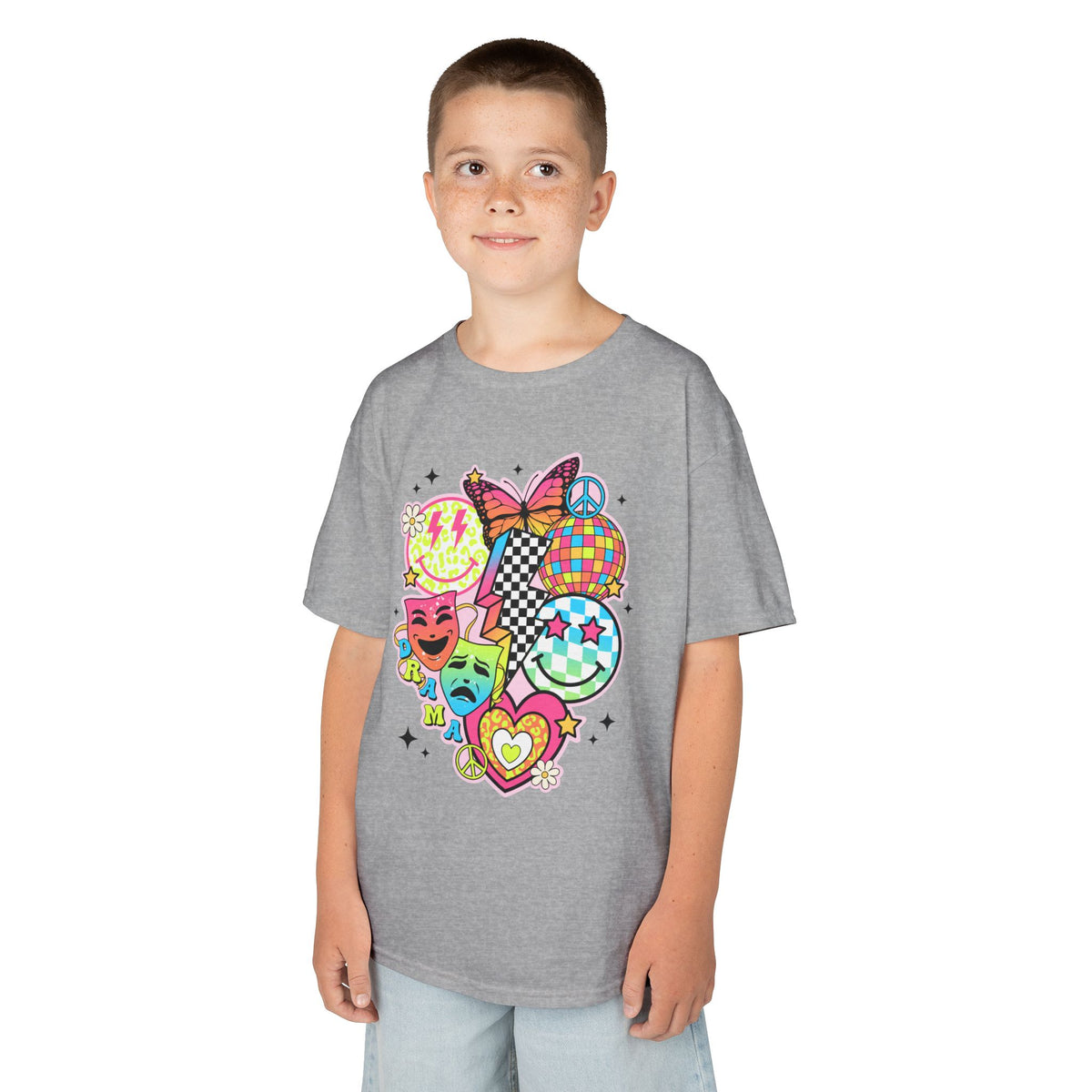 Kids Drama T-Shirt — Colorful Happy Collage
