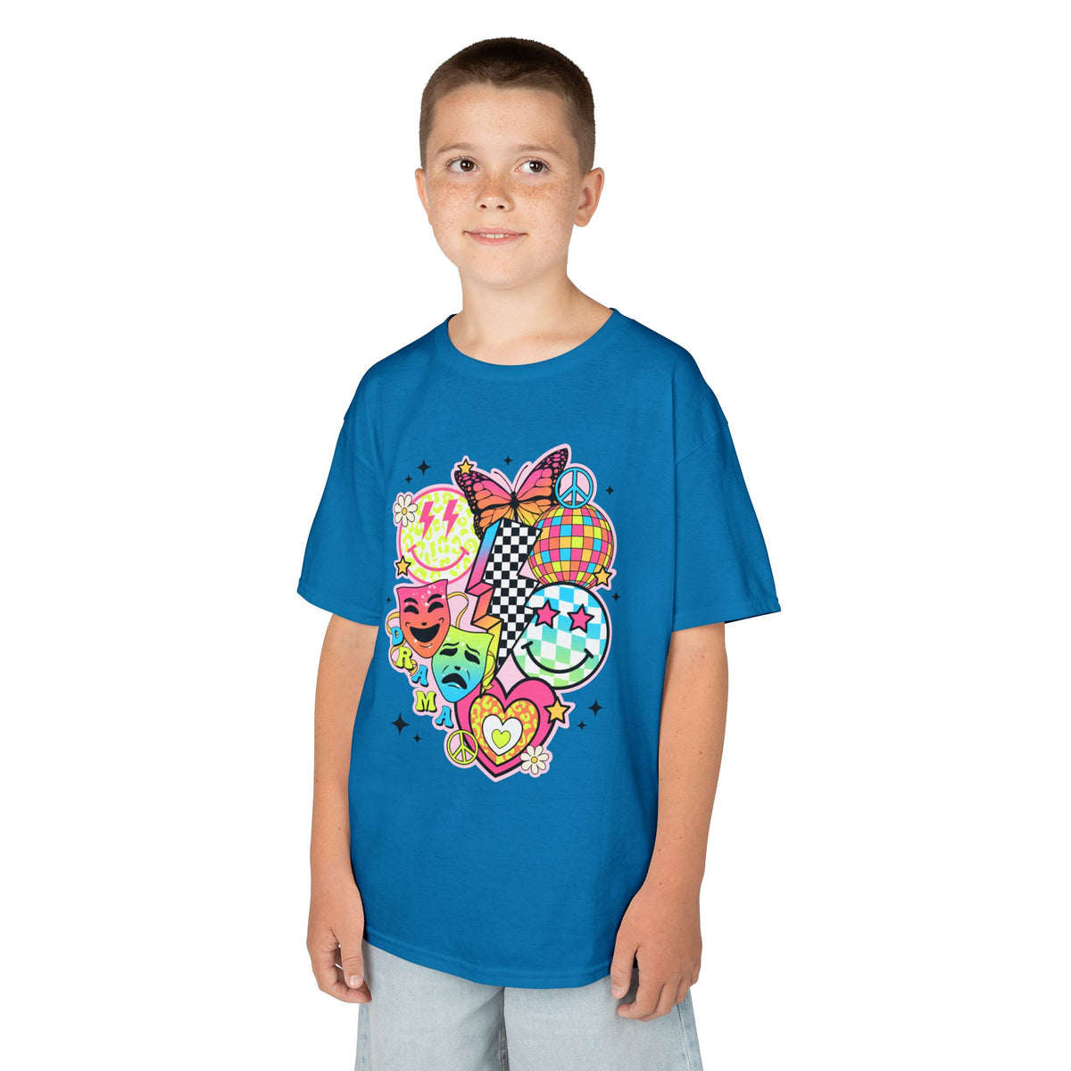 Kids Drama T-Shirt — Colorful Happy Collage