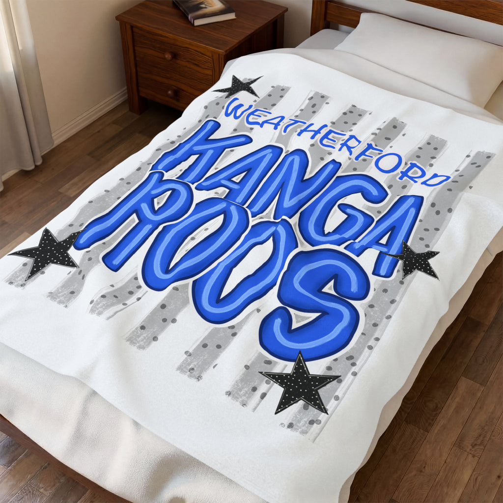 Weatherford KangaRoos Velveteen Plush Blanket