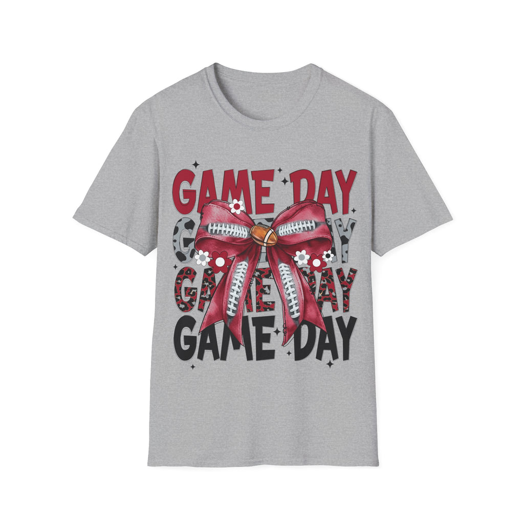 Game Day Football Bow T-Shirt — Women’s Cheer & Tailgate Tee