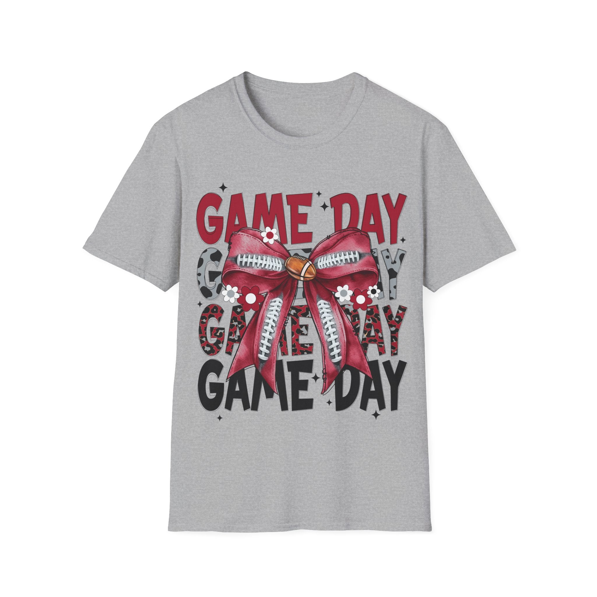 Game Day Football Bow T-Shirt — Women’s Cheer & Tailgate Tee