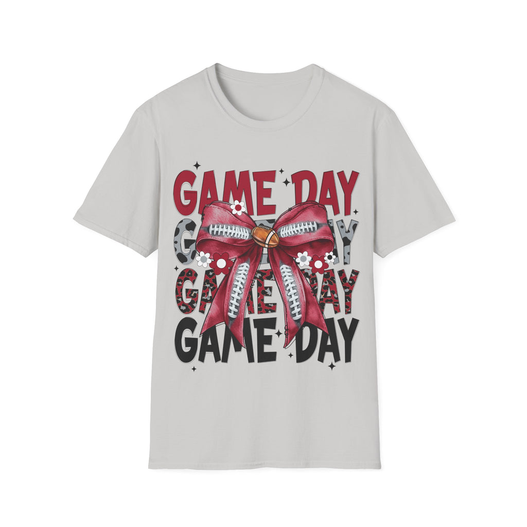 Game Day Football Bow T-Shirt — Women’s Cheer & Tailgate Tee