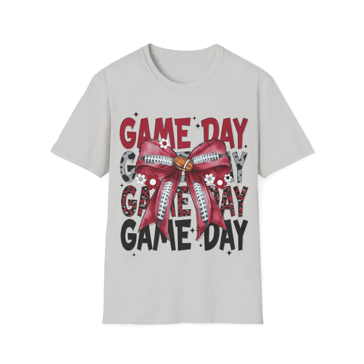 Game Day Football Bow T-Shirt — Women’s Cheer & Tailgate Tee