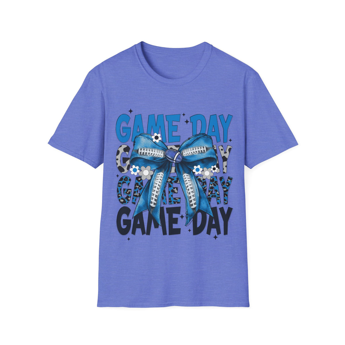 Game Day T-Shirt — Blue Football Bow