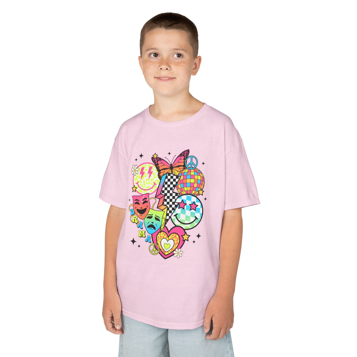 Kids Drama T-Shirt — Colorful Happy Collage